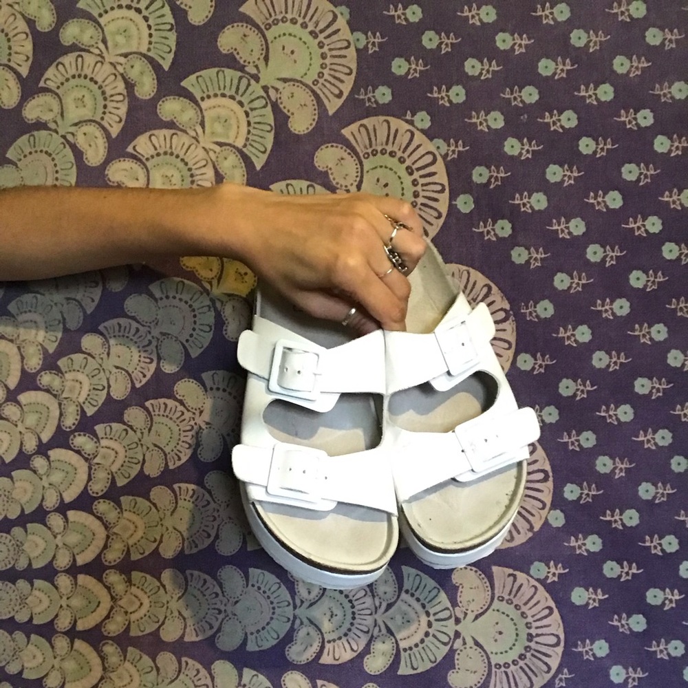 Topshop  white platform sandals